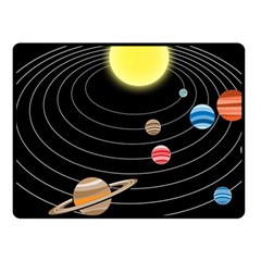 Solar System Planets Sun Space Fleece Blanket (small) by Simbadda