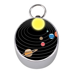 Solar System Planets Sun Space Mini Silver Compasses by Simbadda