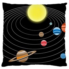 Solar System Planets Sun Space Standard Flano Cushion Case (two Sides)