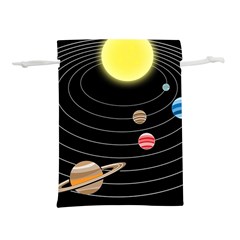 Solar System Planets Sun Space Lightweight Drawstring Pouch (l)