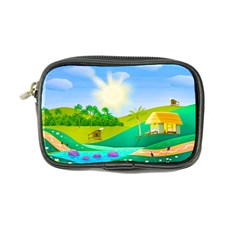 Tropical Resort Huts Lake River Coin Purse