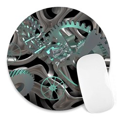 Gears Machine Machines Round Mousepads by Bajindul