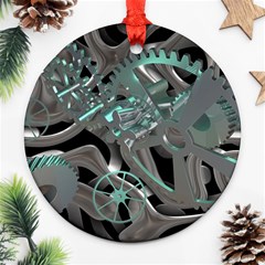 Gears Machine Machines Ornament (round) by Bajindul