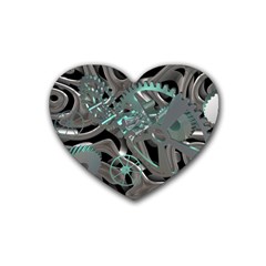 Gears Machine Machines Heart Coaster (4 Pack)  by Bajindul