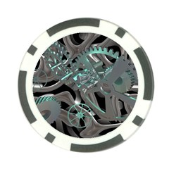 Gears Machine Machines Poker Chip Card Guard by Bajindul