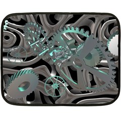 Gears Machine Machines Double Sided Fleece Blanket (mini)  by Bajindul