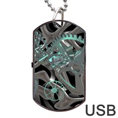 Gears Machine Machines Dog Tag Usb Flash (two Sides) by Bajindul