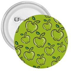 Fruit Apple Green 3  Buttons by HermanTelo