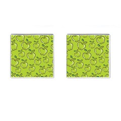 Fruit Apple Green Cufflinks (square)