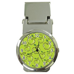 Fruit Apple Green Money Clip Watches