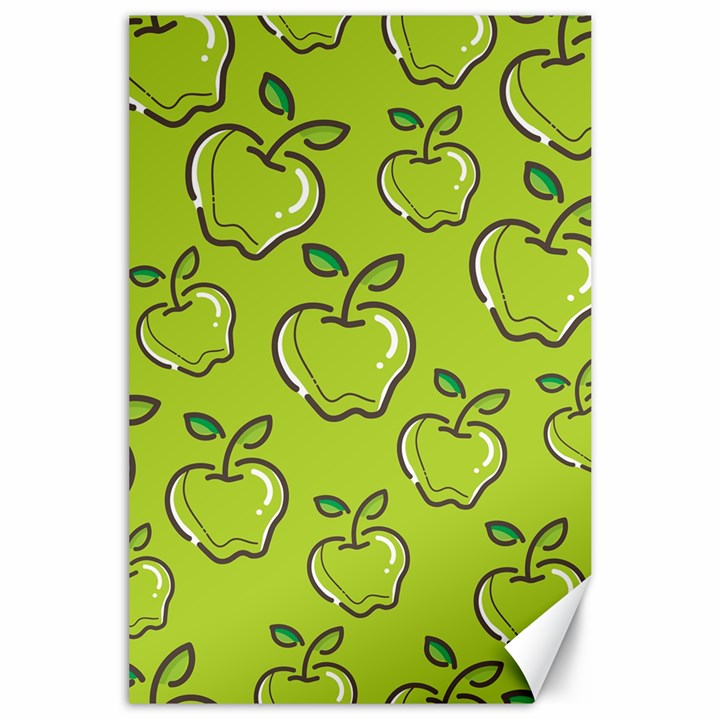 Fruit Apple Green Canvas 24  x 36 