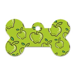 Fruit Apple Green Dog Tag Bone (two Sides)