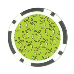 Fruit Apple Green Poker Chip Card Guard