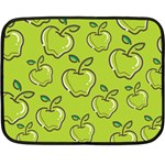 Fruit Apple Green Double Sided Fleece Blanket (Mini)  35 x27  Blanket Back