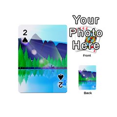 Forest Landscape Pine Trees Forest Playing Cards 54 Designs (mini) by Simbadda