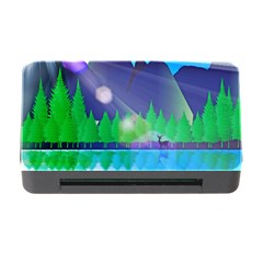 Forest Landscape Pine Trees Forest Memory Card Reader With Cf by Simbadda