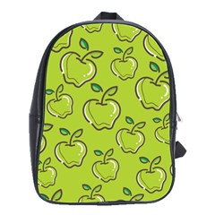 Fruit Apple Green School Bag (large)