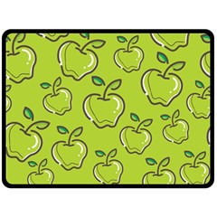 Fruit Apple Green Fleece Blanket (large)  by HermanTelo