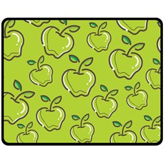 Fruit Apple Green Fleece Blanket (medium) 