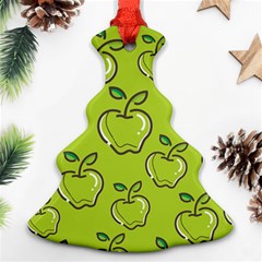 Fruit Apple Green Christmas Tree Ornament (two Sides)