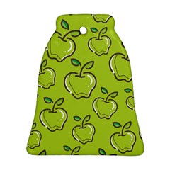 Fruit Apple Green Bell Ornament (two Sides) by HermanTelo