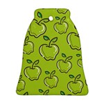 Fruit Apple Green Bell Ornament (Two Sides) Back