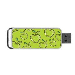 Fruit Apple Green Portable Usb Flash (one Side) by HermanTelo