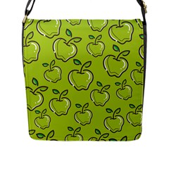 Fruit Apple Green Flap Closure Messenger Bag (l) by HermanTelo