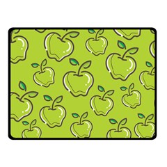 Fruit Apple Green Double Sided Fleece Blanket (small) 