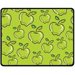 Fruit Apple Green Double Sided Fleece Blanket (Medium)  58.8 x47.4  Blanket Front