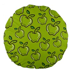 Fruit Apple Green Large 18  Premium Flano Round Cushions