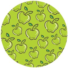 Fruit Apple Green Wooden Puzzle Round by HermanTelo