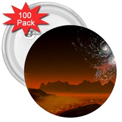 Galaxy Galaxies Bump Together Lava 3  Buttons (100 Pack)  by Simbadda