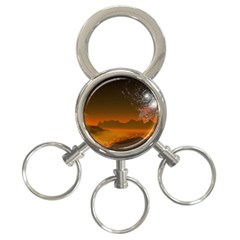 Galaxy Galaxies Bump Together Lava 3-ring Key Chain by Simbadda