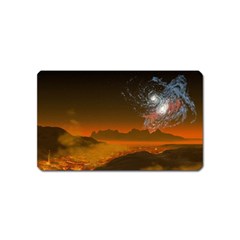 Galaxy Galaxies Bump Together Lava Magnet (name Card) by Simbadda