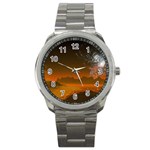 Galaxy Galaxies Bump Together Lava Sport Metal Watch Front