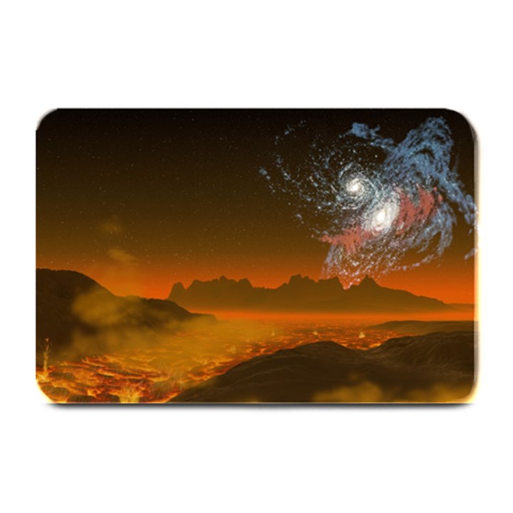 Galaxy Galaxies Bump Together Lava Plate Mats