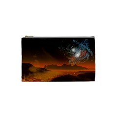 Galaxy Galaxies Bump Together Lava Cosmetic Bag (small) by Simbadda