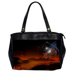 Galaxy Galaxies Bump Together Lava Oversize Office Handbag by Simbadda