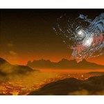 Galaxy Galaxies Bump Together Lava Deluxe Canvas 14  x 11  (Stretched) 14  x 11  x 1.5  Stretched Canvas