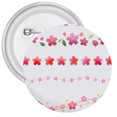 Sakura Border Cherry Blossom 3  Buttons by Simbadda