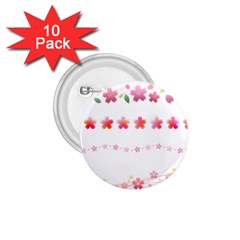 Sakura Border Cherry Blossom 1 75  Buttons (10 Pack) by Simbadda