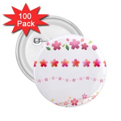 Sakura Border Cherry Blossom 2 25  Buttons (100 Pack)  by Simbadda