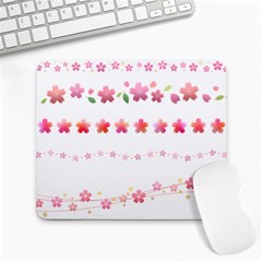 Sakura Border Cherry Blossom Large Mousepads by Simbadda