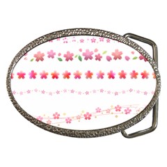 Sakura Border Cherry Blossom Belt Buckles by Simbadda