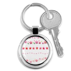 Sakura Border Cherry Blossom Key Chain (round) by Simbadda