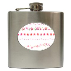 Sakura Border Cherry Blossom Hip Flask (6 Oz) by Simbadda