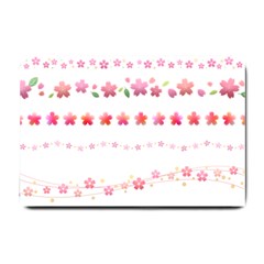 Sakura Border Cherry Blossom Small Doormat  by Simbadda