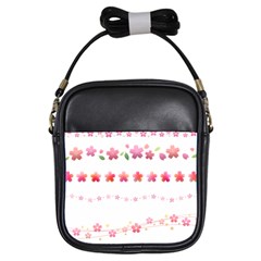 Sakura Border Cherry Blossom Girls Sling Bag by Simbadda