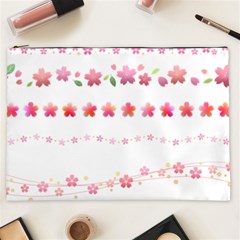 Sakura Border Cherry Blossom Cosmetic Bag (xxl) by Simbadda